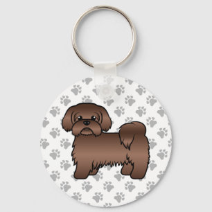 Llavero Ilustracion de perros de dibujos animados curados 