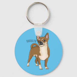 Llavero Ilustracion de personalizado chihuahua