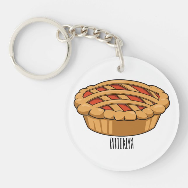 Llavero Ilustracion de personalizado circular (Frente)