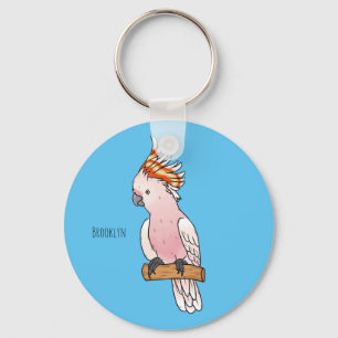 Llavero Ilustracion de personalizado de aves de la cacatúa