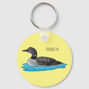 Llavero Ilustracion de personalizado de aves de Loon