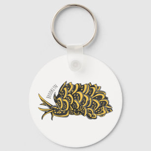 Llavero Ilustracion de personalizado de babuena dorada de