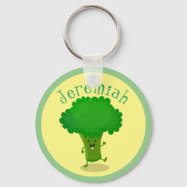 Llavero Ilustracion de personalizado de brócoli de danza d