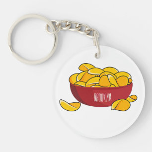 Llavero Ilustracion de personalizado de chips de papa