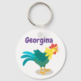Llavero Ilustracion de personalizado de gallo
