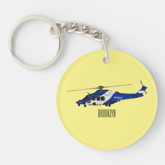 Llavero Ilustracion de personalizado de helicópteros de la (Frente)