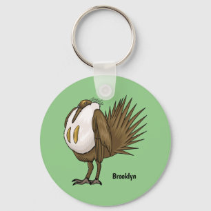 Llavero Ilustracion de personalizado de pájaro de gran sab