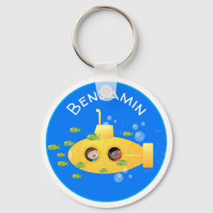 Llavero Ilustracion de personalizado de pescado submarino