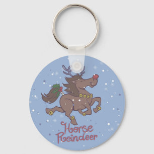 Llavero Ilustracion de personalizado de renos de caballos