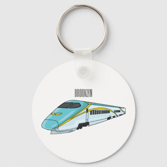 Llavero Ilustracion de personalizado de trenes de alta vel (Anverso)