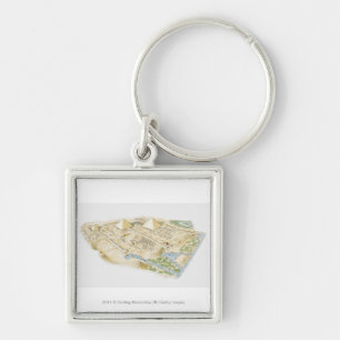 Llavero Ilustracion de pirámides de Giza