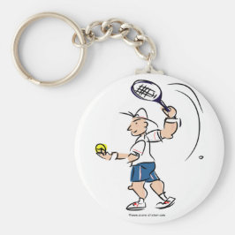 Llavero Ilustracion de tenis en la cadena de claves