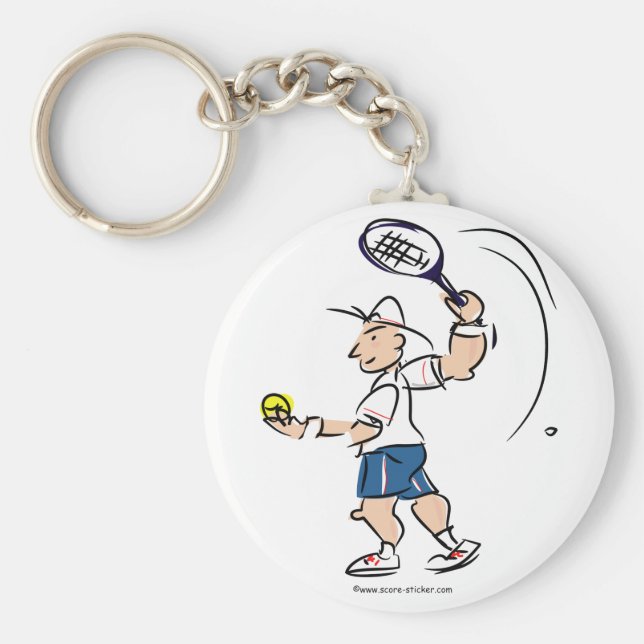 Llavero Ilustracion de tenis en la cadena de claves (Frente)