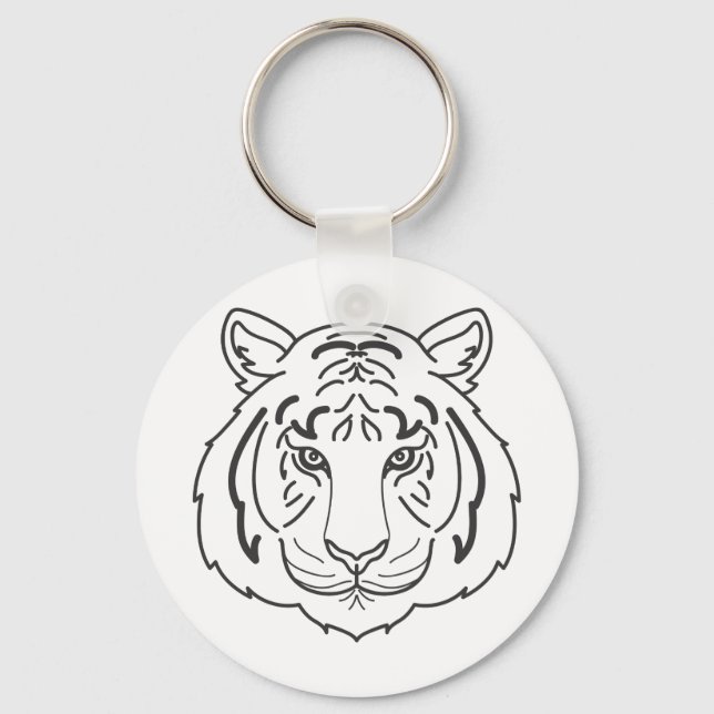 Llavero Ilustracion de tigres (Anverso)