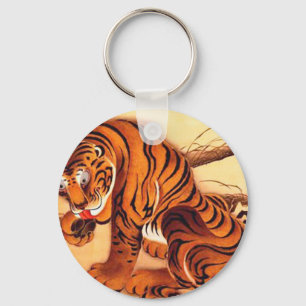 Llavero Ilustracion de tigres por Ito Jakuchu
