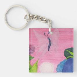 Llavero Ilustracion de transformación de mariposa de insec