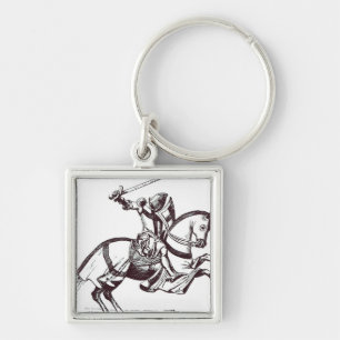 Llavero Ilustracion de un caballero Templar