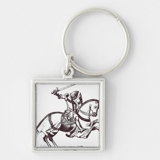Llavero Ilustracion de un caballero Templar (Frente)