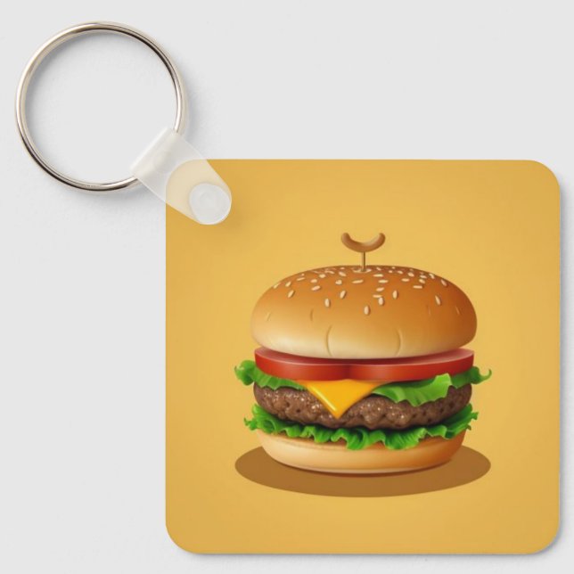 Llavero Ilustracion de Yummy Cheeseburger (Anverso)