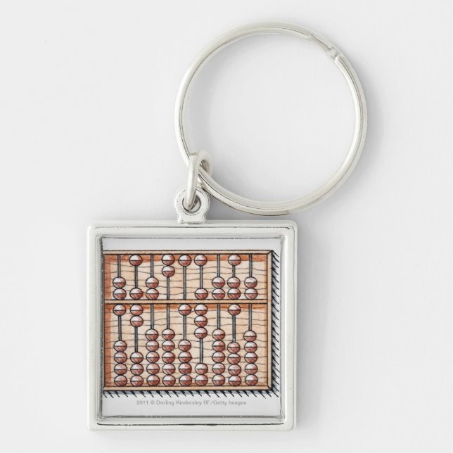 Llavero Ilustracion del ábaco (Frente)