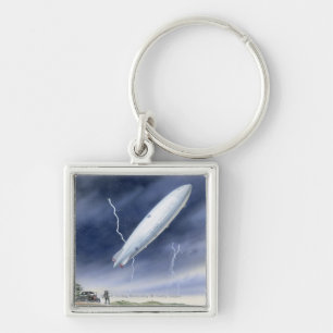 Llavero Ilustracion del dirigible que es pegado por el
