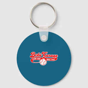 Llavero Ilustración del equipo de béisbol del garaje de Bo