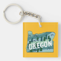 Ilustracion del Mapa Estatal de Oregon