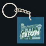 Llavero Ilustracion del Mapa Estatal de Oregon<br><div class="desc">Echa un vistazo a este divertido ilustracion de mapas del estado de Oregon y asegúrate de buscar en mi tienda otros artículos similares como tazas,  camisetas,  gorras y más!</div>