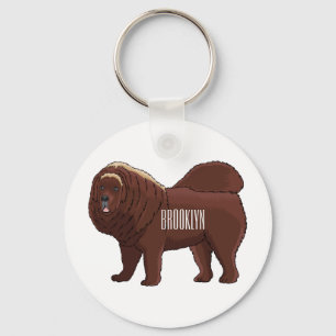 Llavero Ilustracion del personalizado tibetano Mastiff