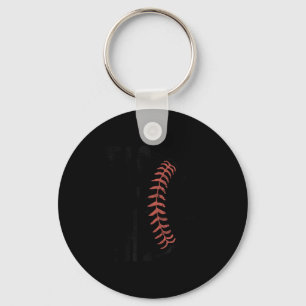 Llavero Ilustración divertida de béisbol y sóftbol de la t