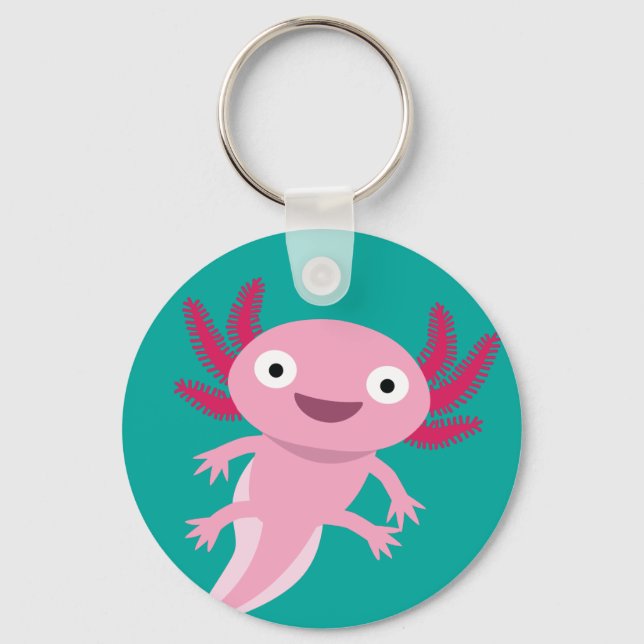Llavero Ilustracion divertido Axolotl (Anverso)