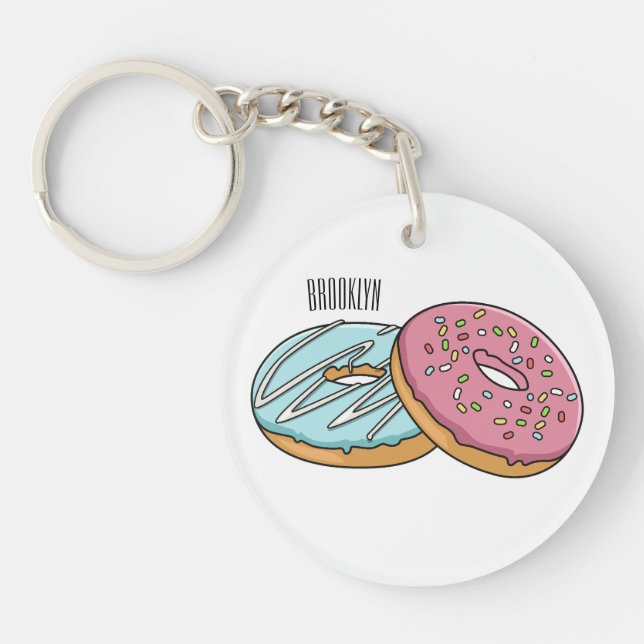 Llavero Ilustracion Donut personalizado (Frente)