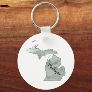 Llavero Ilustracion Estatal de Michigan