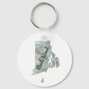 Llavero Ilustracion Estatal de Rhode Island