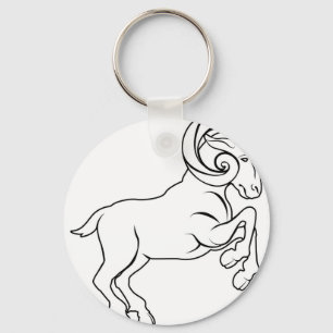 Llavero Ilustracion estilizado del espolón del aries