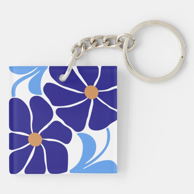 Llavero Ilustración floral (Atrás)