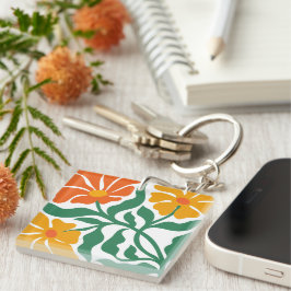 Llavero Ilustración floral