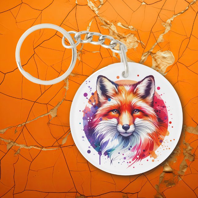 Llavero Ilustracion Fox Watercolor (Subido por el creador)