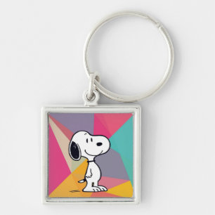 Llavero Ilustración Geométrica de Beagle de Dibujos Animad