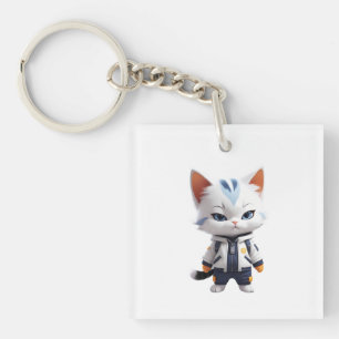 Llavero Ilustracion Guay y Cat Adorable
