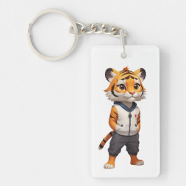 Llavero Ilustracion Guay y Tigre Adorable