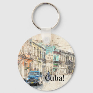 Llavero ilustracion havana Cuba