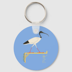 Llavero Ilustracion Ibis y jeroglífico delgado