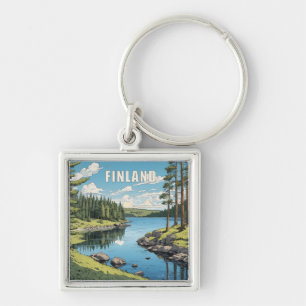 Llavero Ilustracion Natural de Finlandia