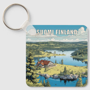 Llavero Ilustracion Natural de Finlandia