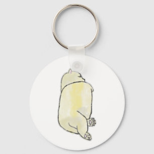 Llavero Ilustración pastel de cachorro Shiba Inu durmiendo