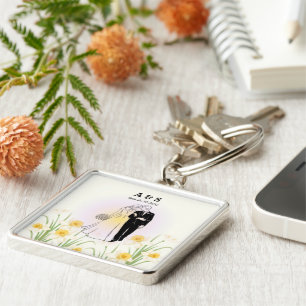 Llavero Ilustración personalizada para pareja regalo–