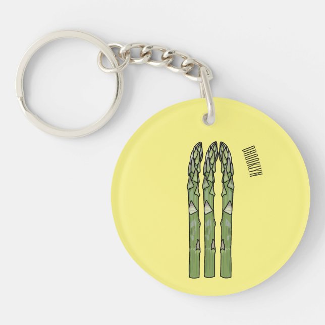 Llavero Ilustracion personalizado Asparagus (Frente)