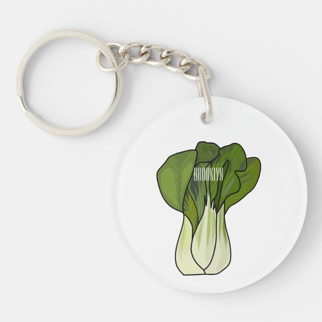 Llavero Ilustracion personalizado Bok choy (Frente)