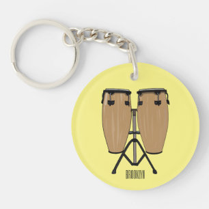 Llavero Ilustracion personalizado Bongo drum